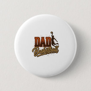 Badge Rond 5 Cm Chemise de conception de gravure vintage de basket