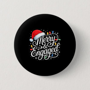 Badge Rond 5 Cm Chemise de couple mariés et fiancés Noël assortis