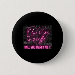 Badge Rond 5 Cm Chemise de demande en mariage Surprise Amour Fianc
