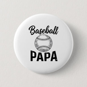 Badge Rond 5 Cm Chemise de design de gravure vintage Baseball Papa