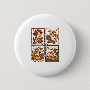 Badge Rond 5 Cm Chemise de ferme à patchwork vintage Quatuor de va