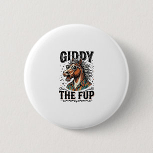 Badge Rond 5 Cm Chemise de gravure vintage de cheval de Fup drôle
