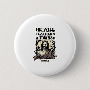 Badge Rond 5 Cm Chemise de gravure vintage Jésus Psaume chrétien 9