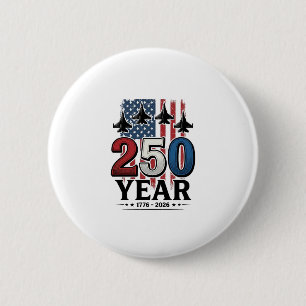Badge Rond 5 Cm Chemise de gravure vintage jet patriotique 250 ans