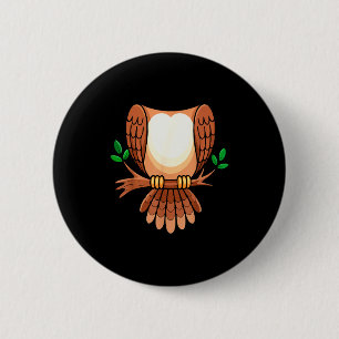 Badge Rond 5 Cm Chemise de hibou pour hommes et femmes adultes Enf