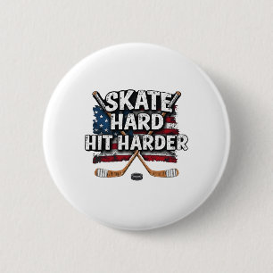 Badge Rond 5 Cm Chemise de hockey Cadeaux de garçon de hockey Mach