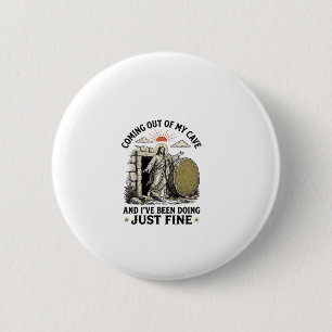 Badge Rond 5 Cm Chemise de la Résurrection Chrétienne Sortant de M