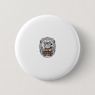 Badge Rond 5 Cm Chemise de l'amant de chat occidental Cowboy - Nou