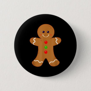 Badge Rond 5 Cm Chemise de l'Homme en Pain d'Épice Noël Cuisson de