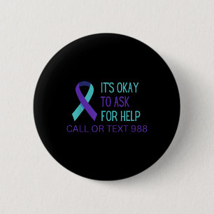 Badge Rond 5 Cm Chemise de ligne d'assistance pour la prévention d