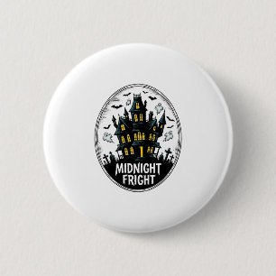 Badge Rond 5 Cm Chemise de maison hantée Nuit effrayante Halloween