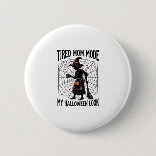 Badge Rond 5 Cm Chemise de maman Halloween Costume fatigué Graphiq