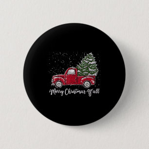 Badge Rond 5 Cm Chemise de Noël Camion Rouge - Joyeux Noël à tous