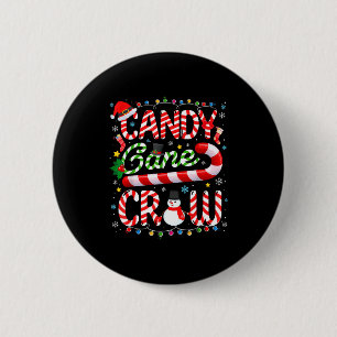 Badge Rond 5 Cm Chemise de Noël Candy Cane Crew Adulte Homme Femme