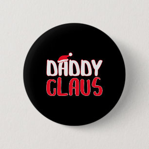 Badge Rond 5 Cm Chemise de Noël Claus Correspondant Père Noël