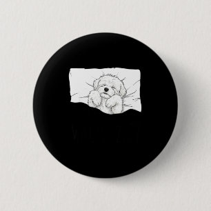 Badge Rond 5 Cm chemise de nuit pour Maltese drôle de pun de chien
