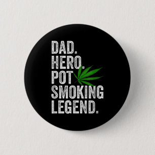 Badge Rond 5 Cm Chemise de papa herbe drôle de Noël T fumeur humou