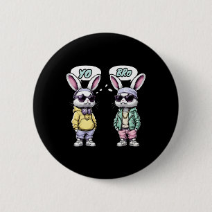 Badge Rond 5 Cm Chemise de Pâques 2025 Yo Bro Citation Funny Hip H