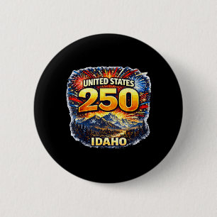 Badge Rond 5 Cm Chemise de paysage de montagne Idaho 250 États-Uni