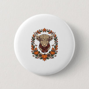 Badge Rond 5 Cm Chemise de pomme de terre de vache des Highlands G