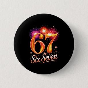 Badge Rond 5 Cm Chemise de pyjama de fête du Nouvel An 67 6 7 Mème
