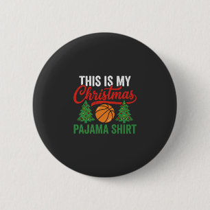 Badge Rond 5 Cm Chemise de pyjama de Noël de basket-ball