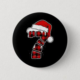 Badge Rond 5 Cm Chemise de pyjama de Noël drôle 67 Six Sept Mème B