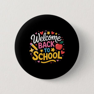 Badge Rond 5 Cm Chemise de retour à l'école garçons filles enfants