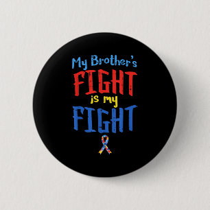 Badge Rond 5 Cm Chemise de sensibilisation à l'autisme Ruban Mes f
