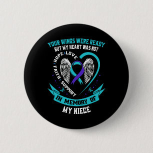 Badge Rond 5 Cm Chemise de sensibilisation au suicide Nièce Tante 