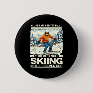 Badge Rond 5 Cm chemise de ski pour hommes de 70 ans, les hommes s