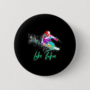 Badge Rond 5 Cm Chemise de snowboard Vintage Lake Tahoe California