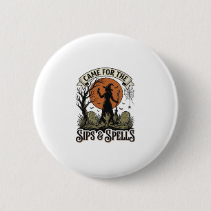 Badge Rond 5 Cm Chemise de sorcière buvant des sorts et des sorts
