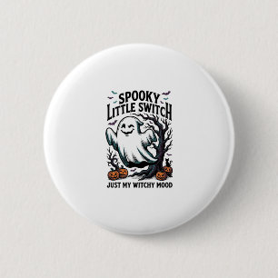 Badge Rond 5 Cm Chemise de sorcière Halloween Design d'humour de f