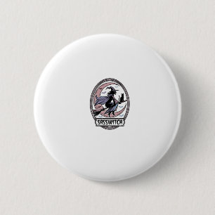 Badge Rond 5 Cm Chemise de sorcière impertinente Art Halloween vin