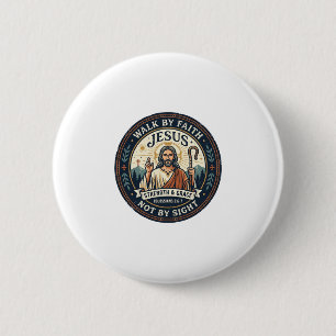 Badge Rond 5 Cm Chemise de tendance de café Jésus Matcha Graphique