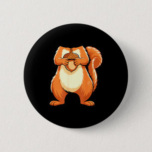 Badge Rond 5 Cm Chemise d'écureuil Adultes Hommes Femmes Enfants C