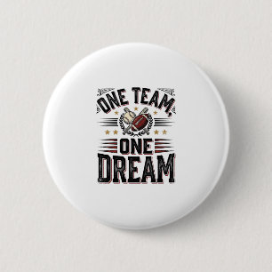 Badge Rond 5 Cm Chemise d'équipe sportive vintage One Team One Dre