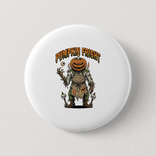 Badge Rond 5 Cm Chemise d'horreur à citrouille Art de Halloween Ey