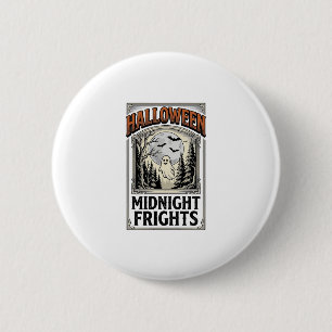 Badge Rond 5 Cm Chemise d'horreur Halloween Gravure vintage Forêt