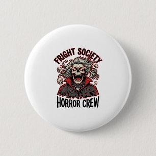 Badge Rond 5 Cm Chemise d'horreur vintage Fright Society Skull Des