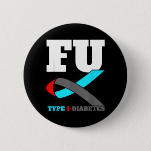 Badge Rond 5 Cm Chemise diabète - Sensibilisation au diabète