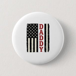 Badge Rond 5 Cm Chemise Drapeau Américain Papa en détresse Créatio