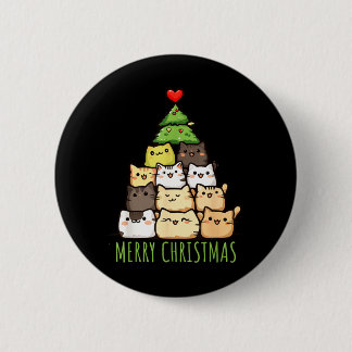 Badge Rond 5 Cm Chemise drôle de chat de Noël _ Amour _ Maman de c