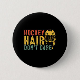 Badge Rond 5 Cm Chemise drôle Rétro 80s 90s cheveux de hockey