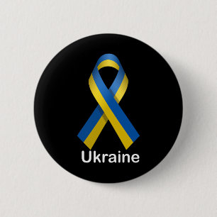 Badge Rond 5 Cm Chemise du drapeau de l'Ukraine aux couleurs natio