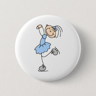 Badge Rond 5 Cm Chemise et Cadeaux pour Fille Patineuse Artistique
