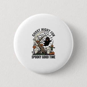 Badge Rond 5 Cm Chemise fantôme Halloween Design fun cimetière vin