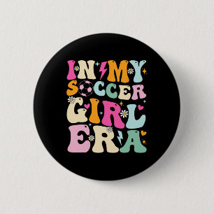 Badge Rond 5 Cm Chemise Filles de Football Femmes Adolescentes À M