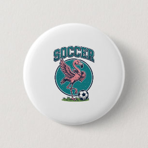 Badge Rond 5 Cm Chemise Graphique Vintage Joueur de Football Flami